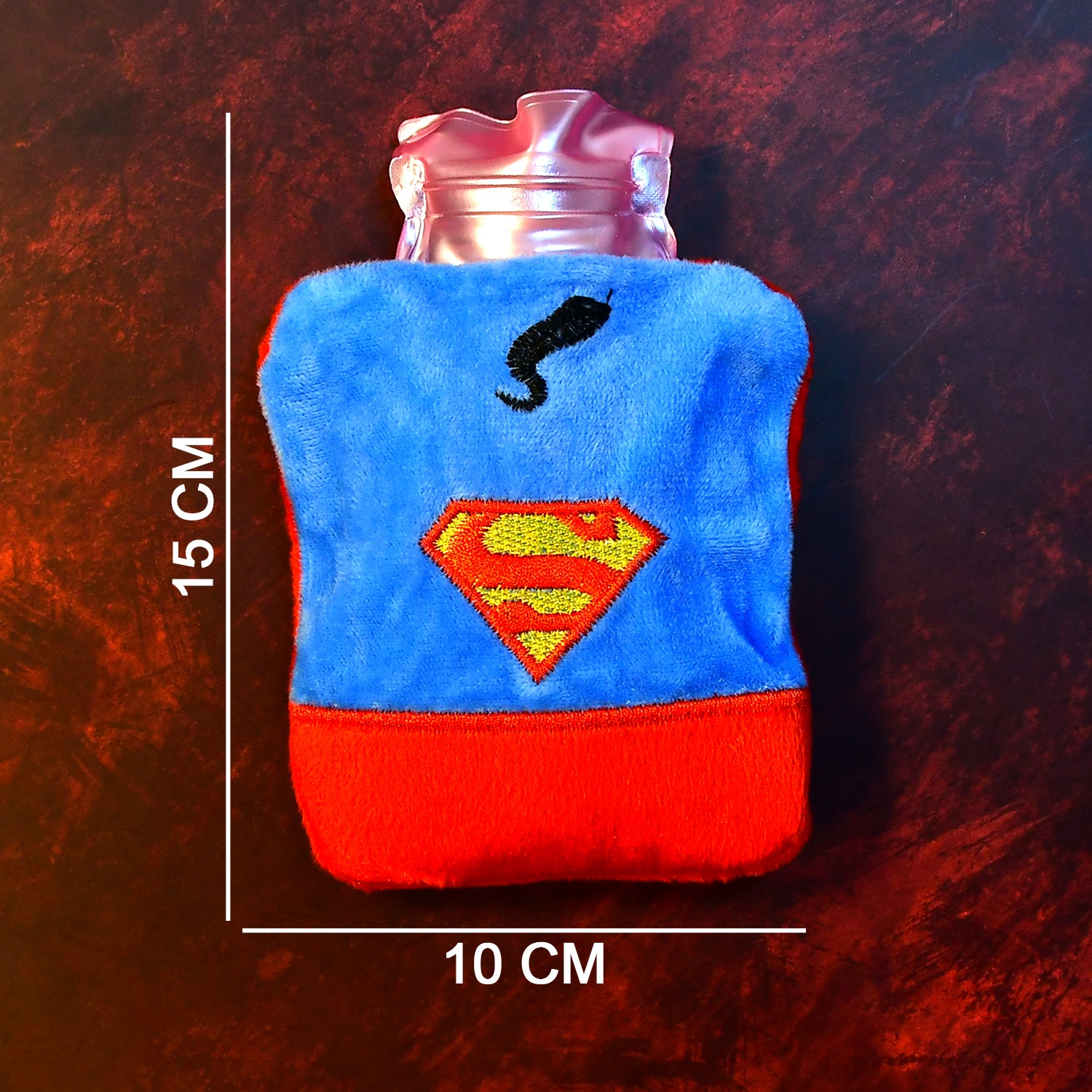 6530 Superman Print Small Hot Water Bag With Cover For Pain Relief Neck Shoulder Pain And Hand Feet Warmer Menstrual Cramps. 6530 Superman Print Small Hot Water Bag With Cover For Pain Relief Neck Shoulder Pain And Hand Feet Warmer Menstrual Cramps.